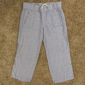 Athleta Pants Women's 16 Light Blue Cabo Linen Wide Leg Pull On High Rise